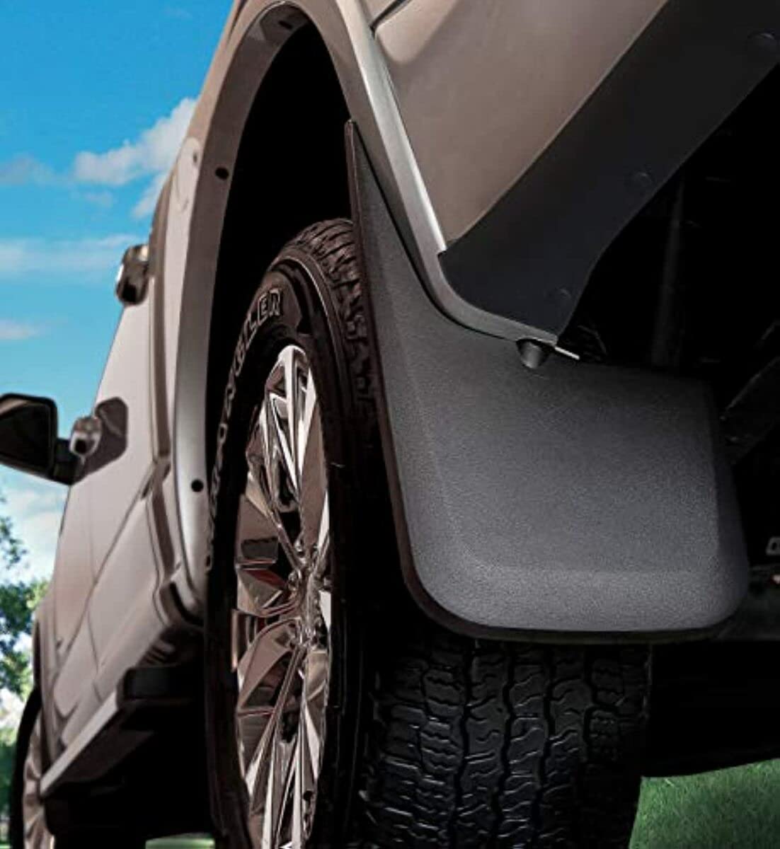 Husky Liners 58261 Husky Liners Custom Mud Guards – Fits 2019-2026 Chevrolet Silverado 1500 (Excludes ZR2, LT Trail Boss, Custom Trail Boss) – Front Set, 2-pc Black - 58261