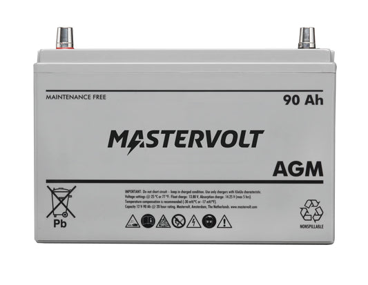 MASTERVOLT 62000900 Mastervolt 62000900 MV 12/90 AH AGM BATTERY
