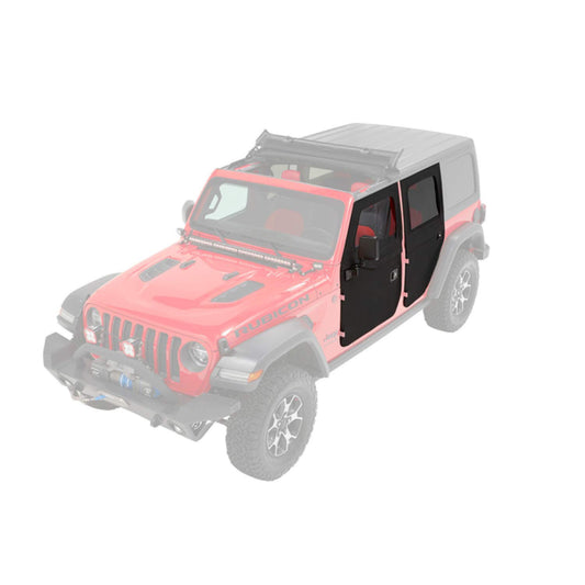 BESTOP 51750-17 Bestop Full Fabric Doors Black Twill 5175017 for Jeep JL & JT 2018-2027