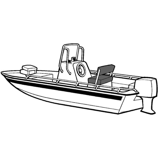CARVER 71221P-10 Carver By Covercraft 71221P-10 Carver Performance Poly-guard Styled-to-fit Boat Cover F/21.5&39; V-hull Center Console Shallow Draft Boats - Grey