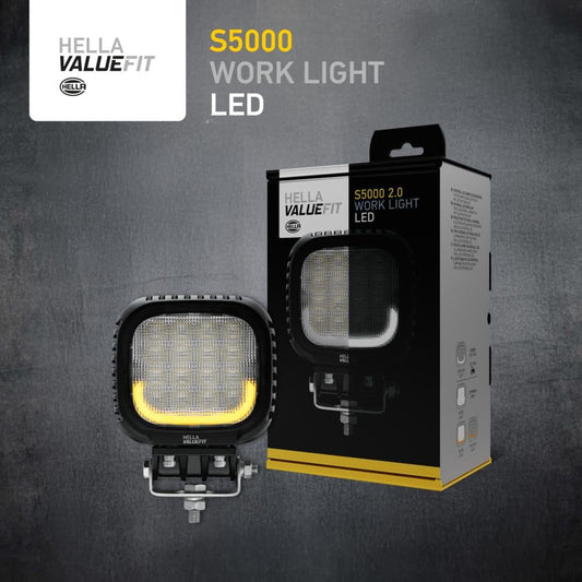 HELLA 357109221 HELLA 1GA 357 109-221 LED-Worklight S5000 2.0-12/24V - 5000lm - mounting - Bracket system - Short distance lighting - Quantity: 1