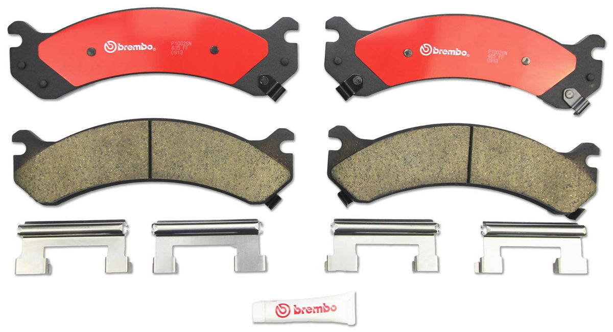 BREMBO P10026N Brembo P10026N Premium Ceramic Front Disc Brake Pad Set CADILLAC/CHEVROLET/HUMMER OE# 18026219