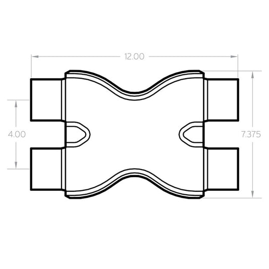MAGNAFLOW 10790 Magnaflow 10790 TRANS X 2.25/2.25 X 12 SS