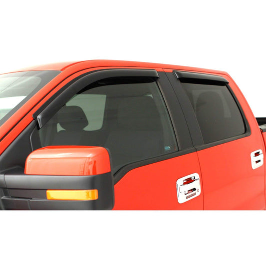 TRAILFX 4953H TrailFX Rainguard Window Vents Fits Ford F-250 Super Duty Crew Cab 1999-2016 Smoked Acrylic Low Profile Tape-On Side Four Piece Window Deflectors TrailFX 4953H
