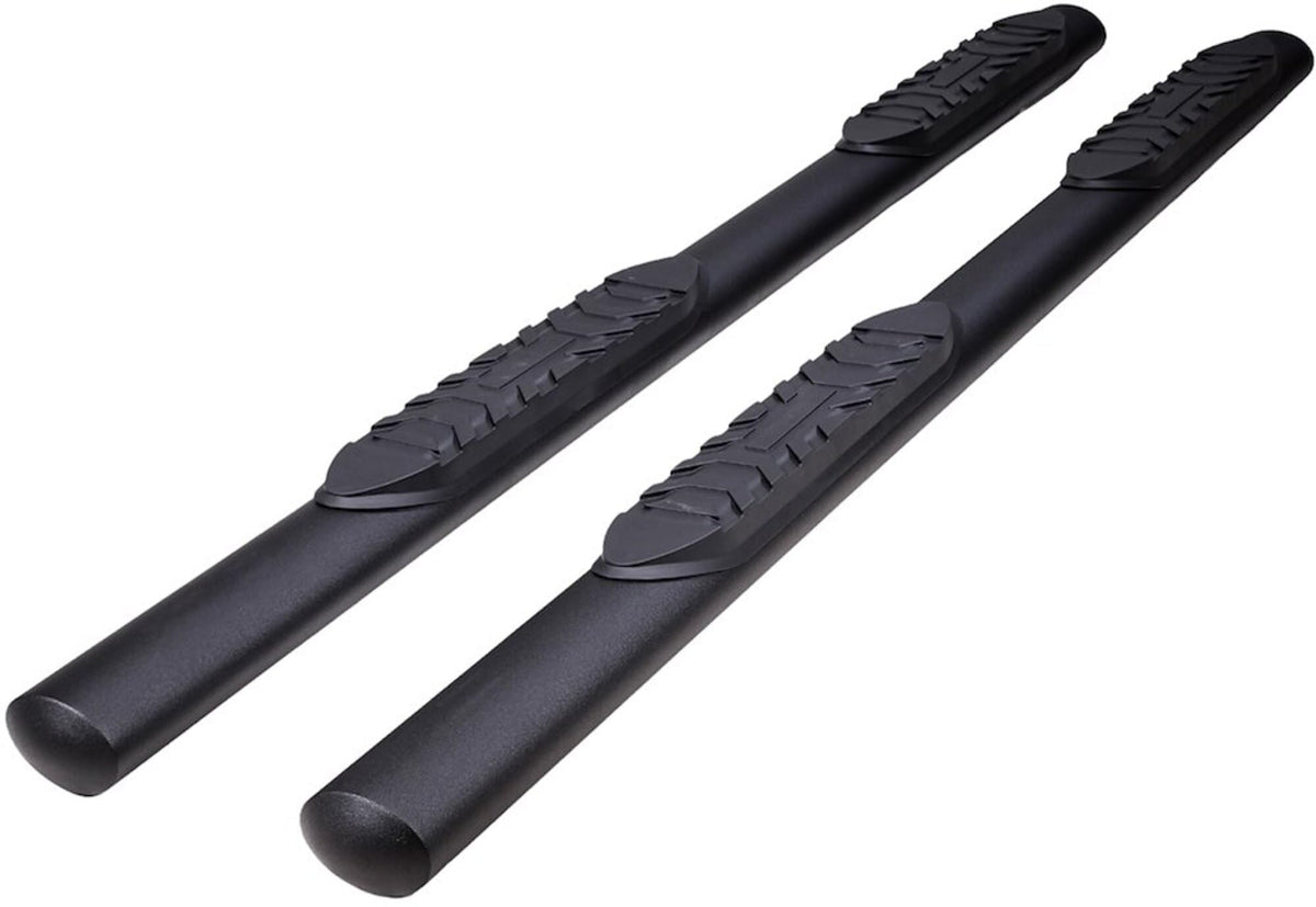 TRAILFX A1561T TrailFX Nerf Bar A1561T, 4 Inch Oval Straight, with Step Pads, Rocker Panel Mount, Powder Coated, Titanium Matte Black, Steel, with Welded End Caps, 2024-2025 Toyota Land Cruiser