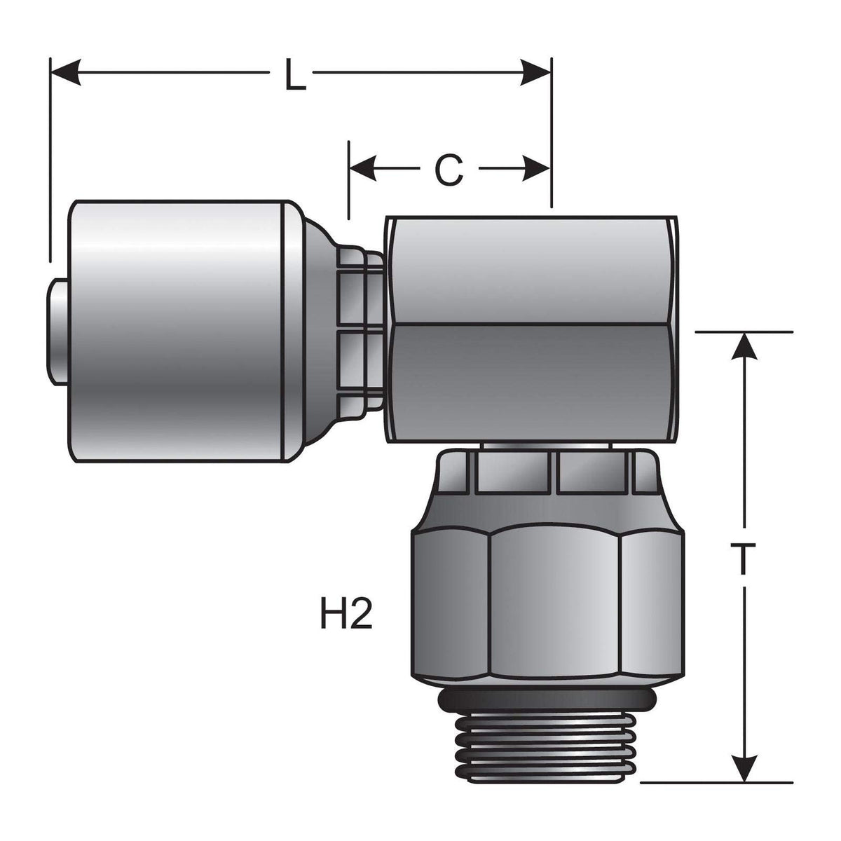Gates G25123-1212 HYDRAULIC COUPLING-MEGACRIMP