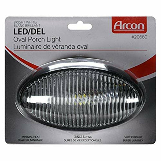 ARCON 20680 Arcon 20680 LED BW OVL PRCH LITE WO/SW BLK-CLR