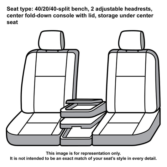 COVERCRAFT SSC3456COBK Covercraft Carhartt Super Dux SeatSaver Custom Seat Covers | SSC3456COBK | 1st Row 40/20/40 Bench Seat | Compatible with Select Chevrolet Silverado/GMC Sierra 1500/2500/3500 Models | Black