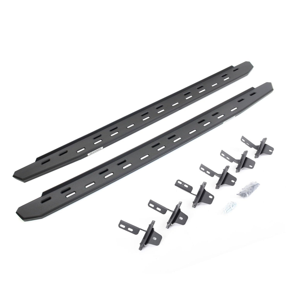 GO RHINO 69612973SPC RealTruck RB30 Slim Running Boards & Brackets | Galvanized Steel, Textured Black | 69612973SPC | Fits 2021-2026 Ford Bronco 4-Door (Excludes Bronco Sport)