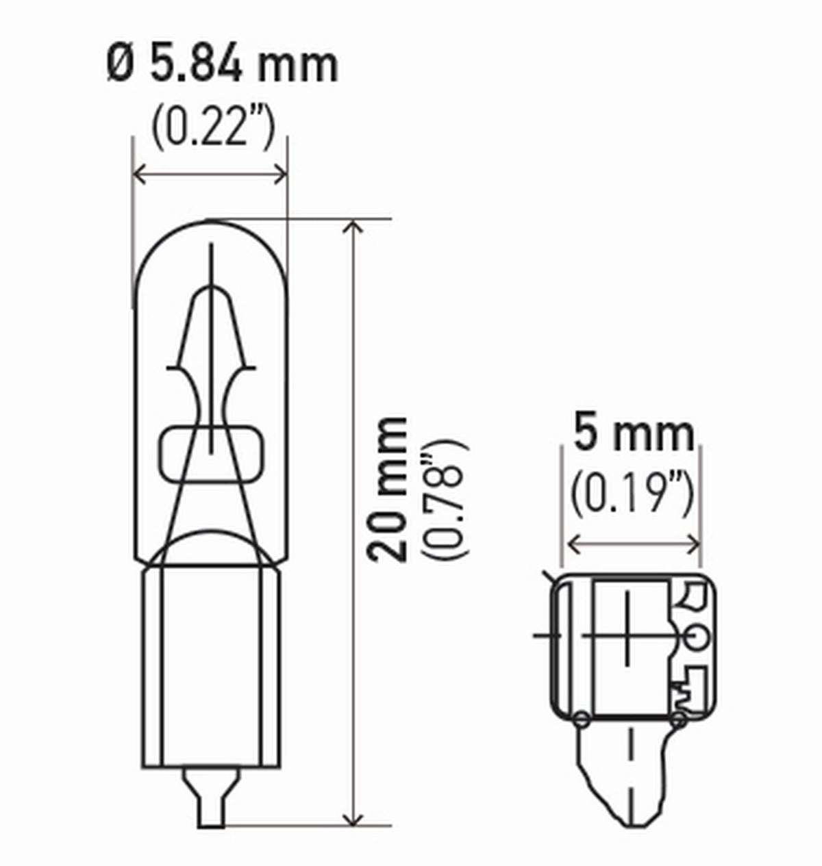 Hella 2721TB Bulb 2721 12V 1.2W W2X4.6D T1.5 (2), Multi