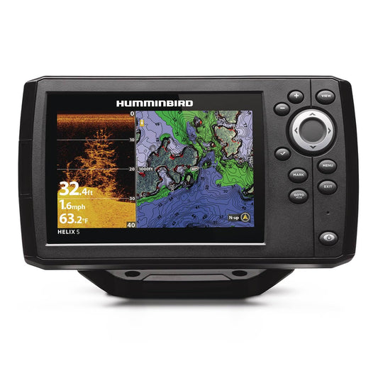 HUMMINBIRD 411670-1 Humminbird Helix 5 G3 GPS Fish Finder with Transducer, Dual Spectrum Chirp Sonar & Down Imaging