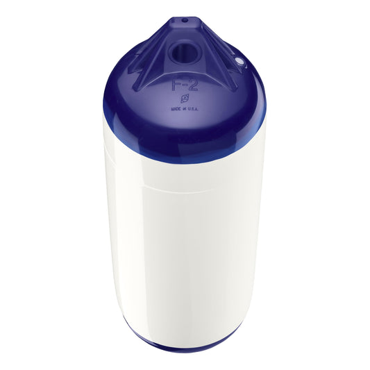 POLYFORM 94-211-739 Polyform F-Series Boat Fender F-2 Standard Blue Ropehold - White