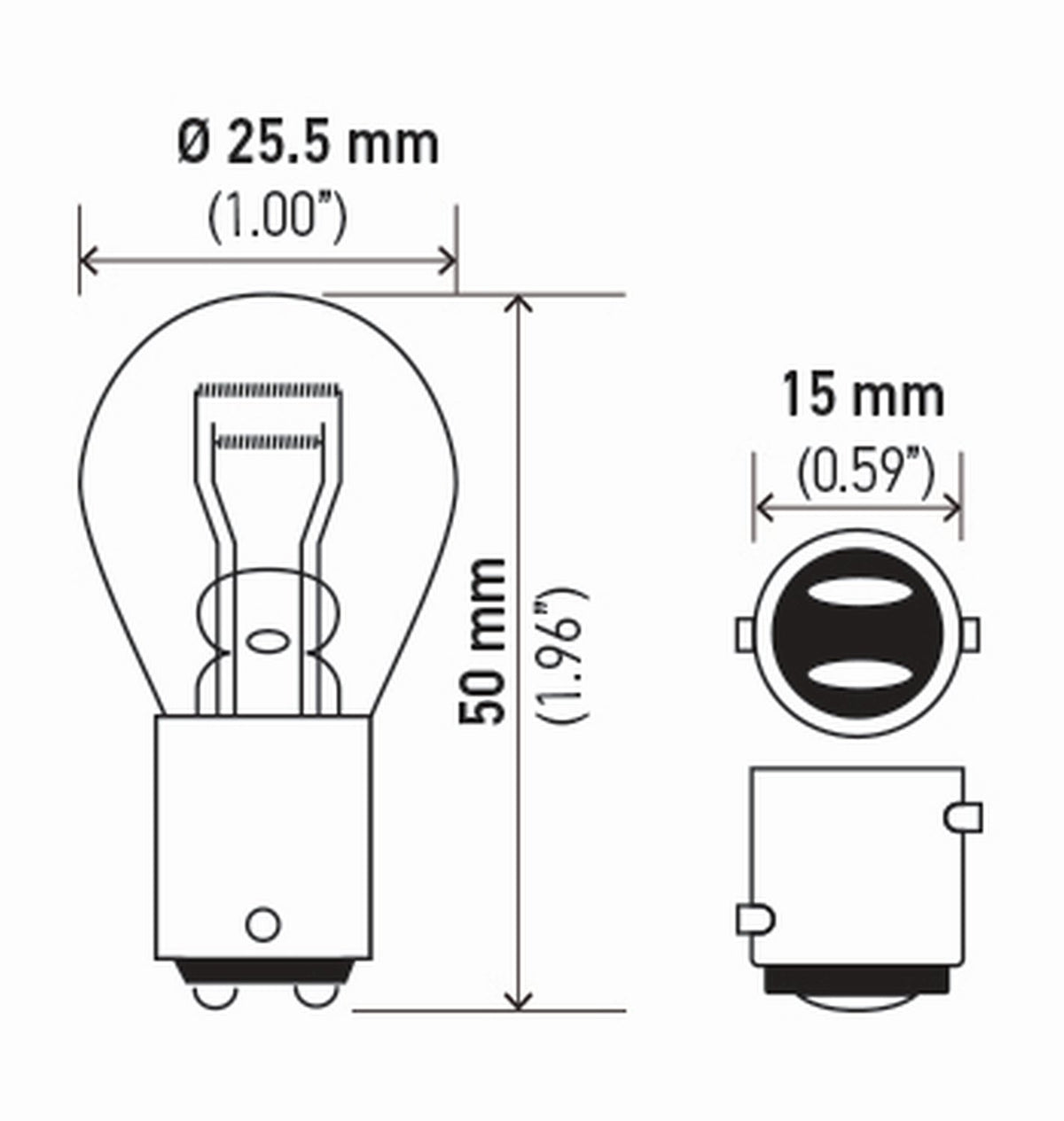Hella 7528SB BULB 7528 12V 21/5W BAY15D S8 SB