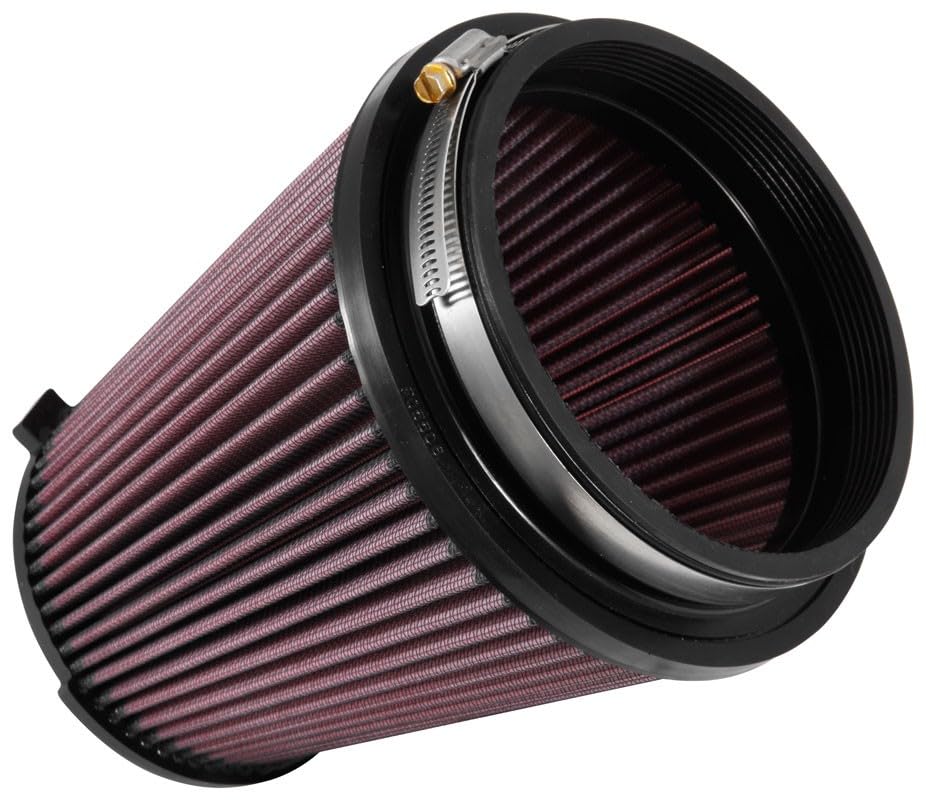 K&N FILTER E-0649 K&N High-Flow Original Lifetime Engine Air Filter: Increase Power & Acceleration, Washable, Premium, Replacement Car Air Filter: Compatible with 2015-2019 Ford Mustang Shelby, E-0649