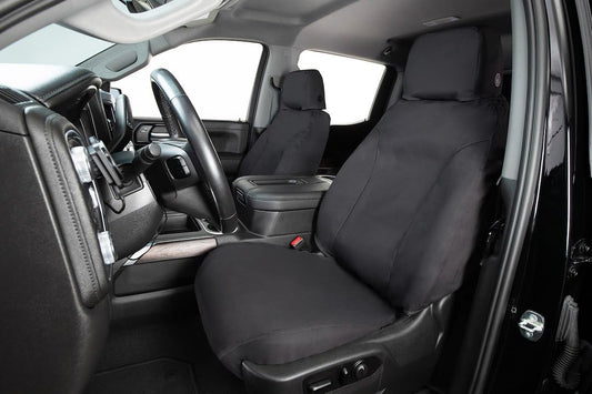 COVERCRAFT SS3437PCCH Covercraft - SS3437PCCH SeatSaver Front Row Custom Fit Seat Cover for Select Chevrolet Silverado 1500/GMC Sierra 1500 Models - Polycotton (Charcoal)