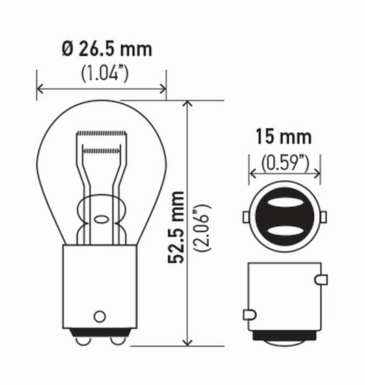 Hella 7225TB Standard Series Incandescent Miniature Light