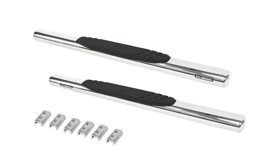 GO RHINO 684404552PS Go Rhino 4" OE Xtreme Sidesteps & Brackets | Stainless Steel, Polished | 684404552PS | Fits 2007-2019 Chevrolet Silverado & GMC Sierra 1500, 2500HD, 3500HD Standard Cab (See Description)