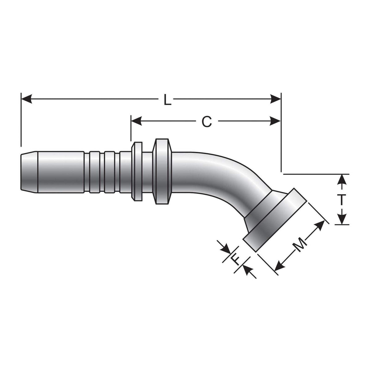 Gates G20357-1616 GlobalSpiral Couplings, Code 62 O-Ring Flange