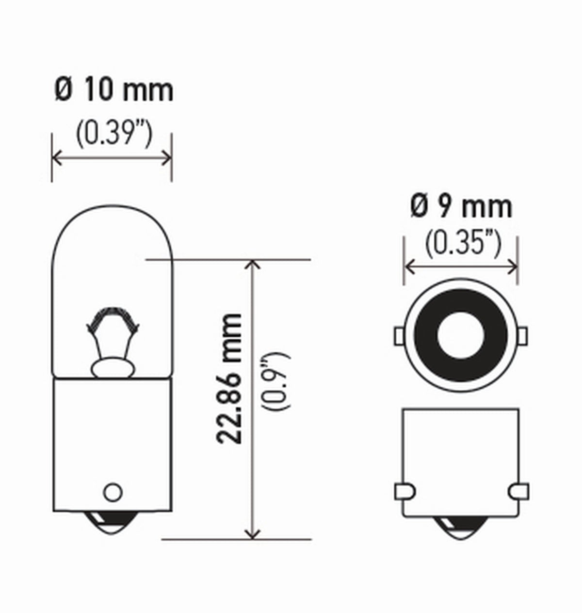HELLA 3930 HELLA 3930 24V 4W Standard Miniature Replacement Navigation and Interior Light Bulb