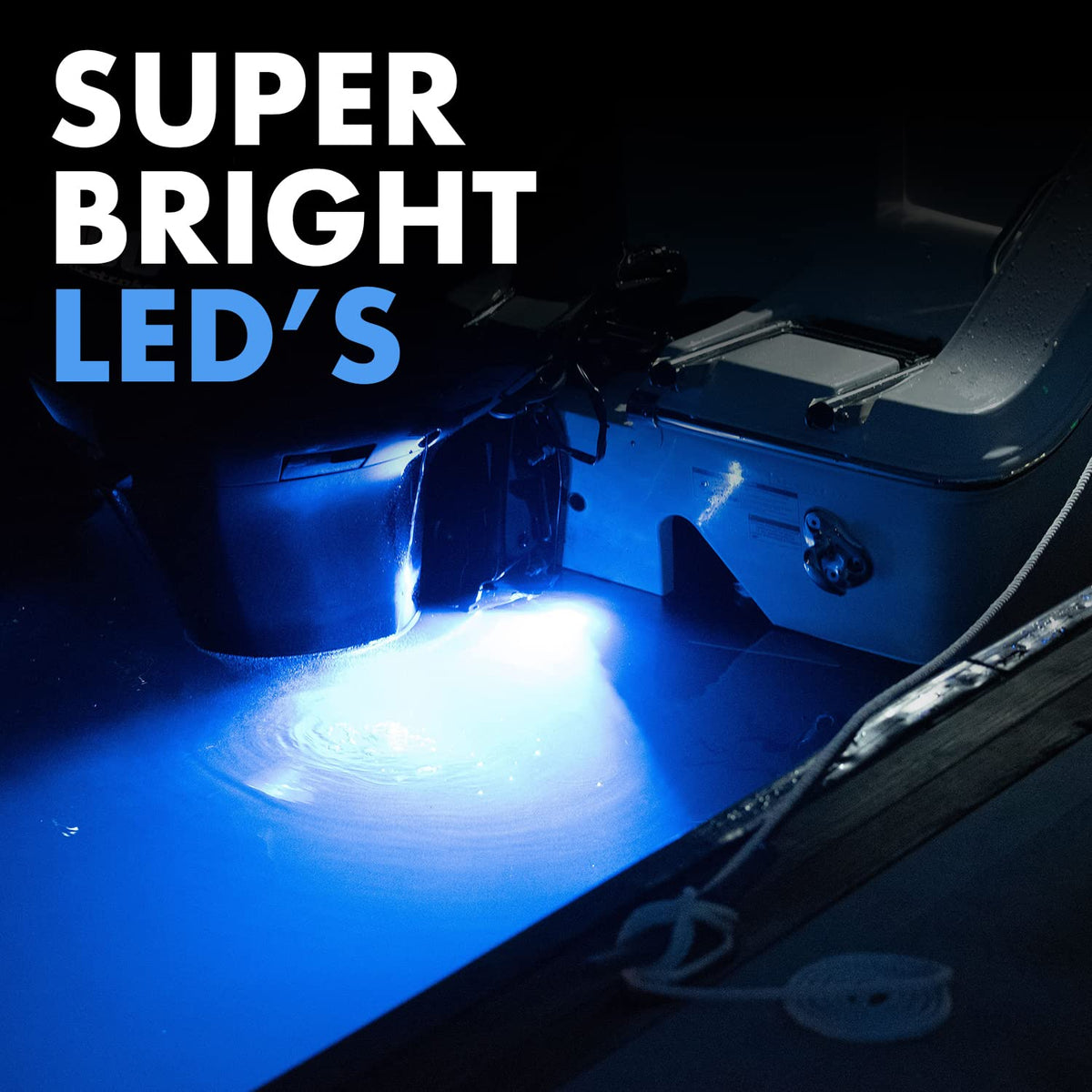 T-H MARINE LED-51867-DP T-H Marine LED Underwater Boat Light - High-Intensity Surface Mount Waterproof Lighting - Use Above or Below Water - Multi-Purpose Use and Low Power Draw - Blue