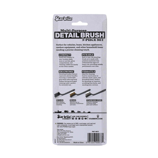 STAR BRITE 040073 STAR BRITE Multipurpose Detail Brush 3-Piece Set