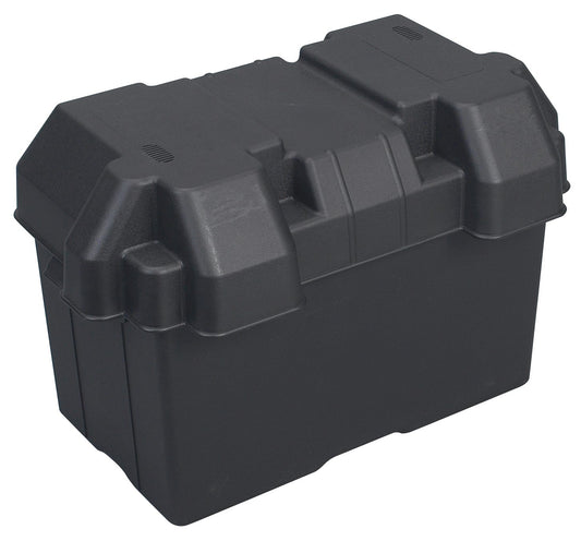 MOELLER 042214 Moeller Marine Injection-Molded Marine Battery Box (One 27, 30 or 31-Series Battery, 13.44" x 7.75" x 10.5"), Black (42214)