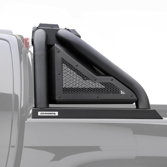 GO RHINO 918600T Go Rhino Sport Bar 2.0 w/Power Actuated Retractable Light Mount | Mild Steel, Textured Black | 918600T | Fits 2020-2024 Ram 1500, Silverado & Sierra 2500, 3500 (See Description)