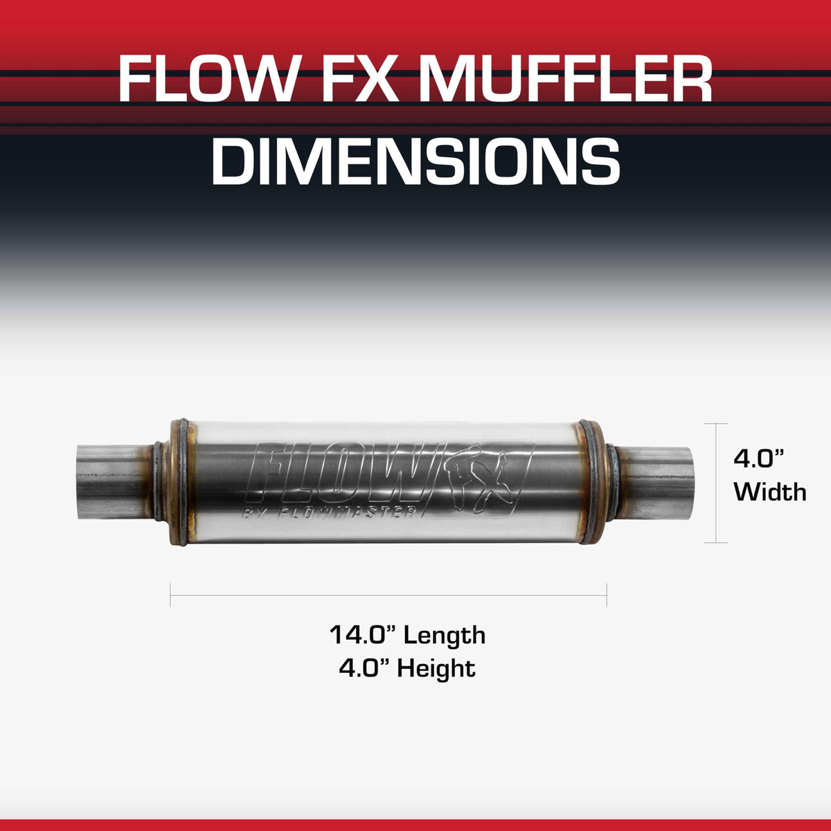 FLOWMASTER 71415 Flowmaster Flow FX Chambered Muffler – 2.25" Center In / 2.25" Center Out