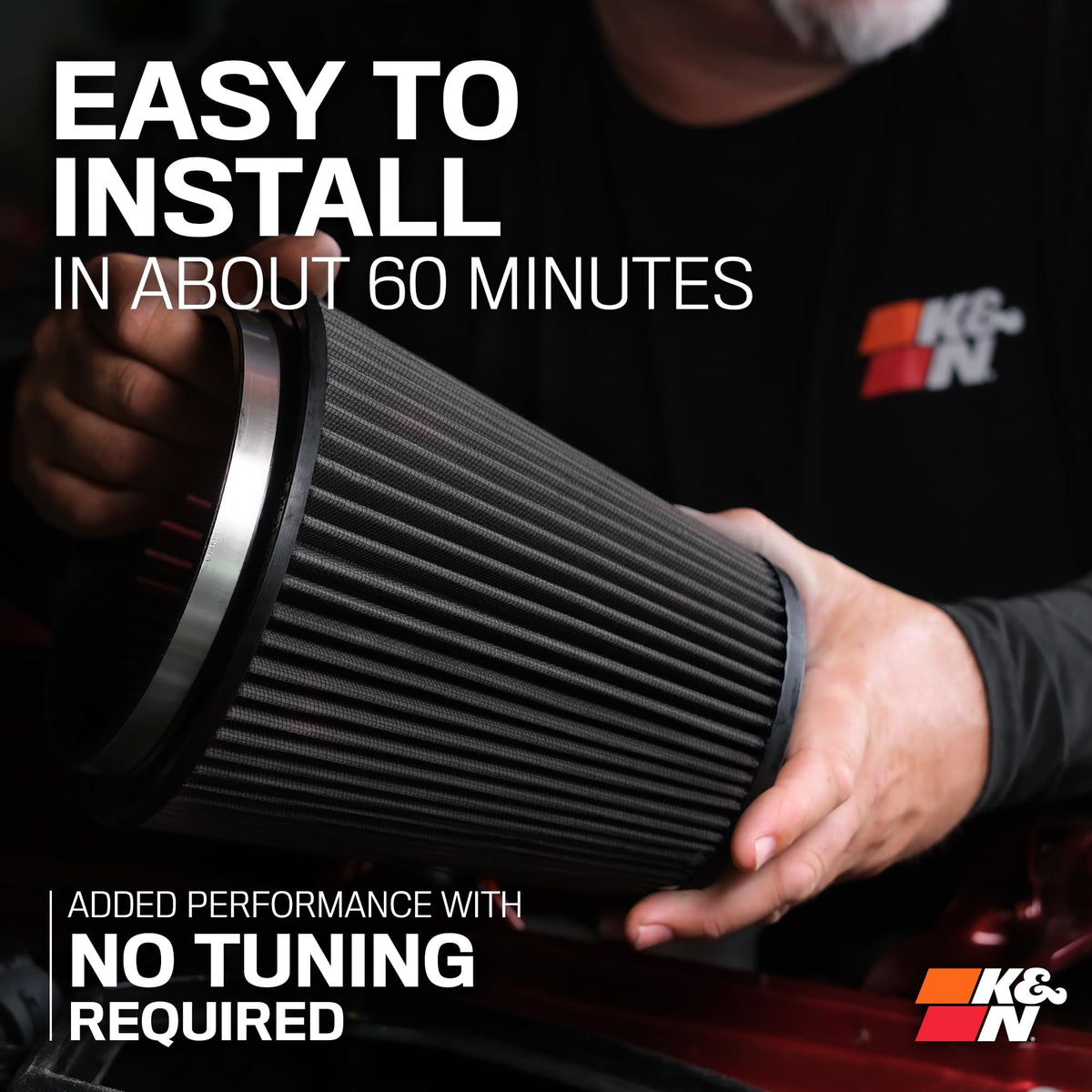 K&N 30-9039 Cold Air Intake System: Dry-Flow Air Filter