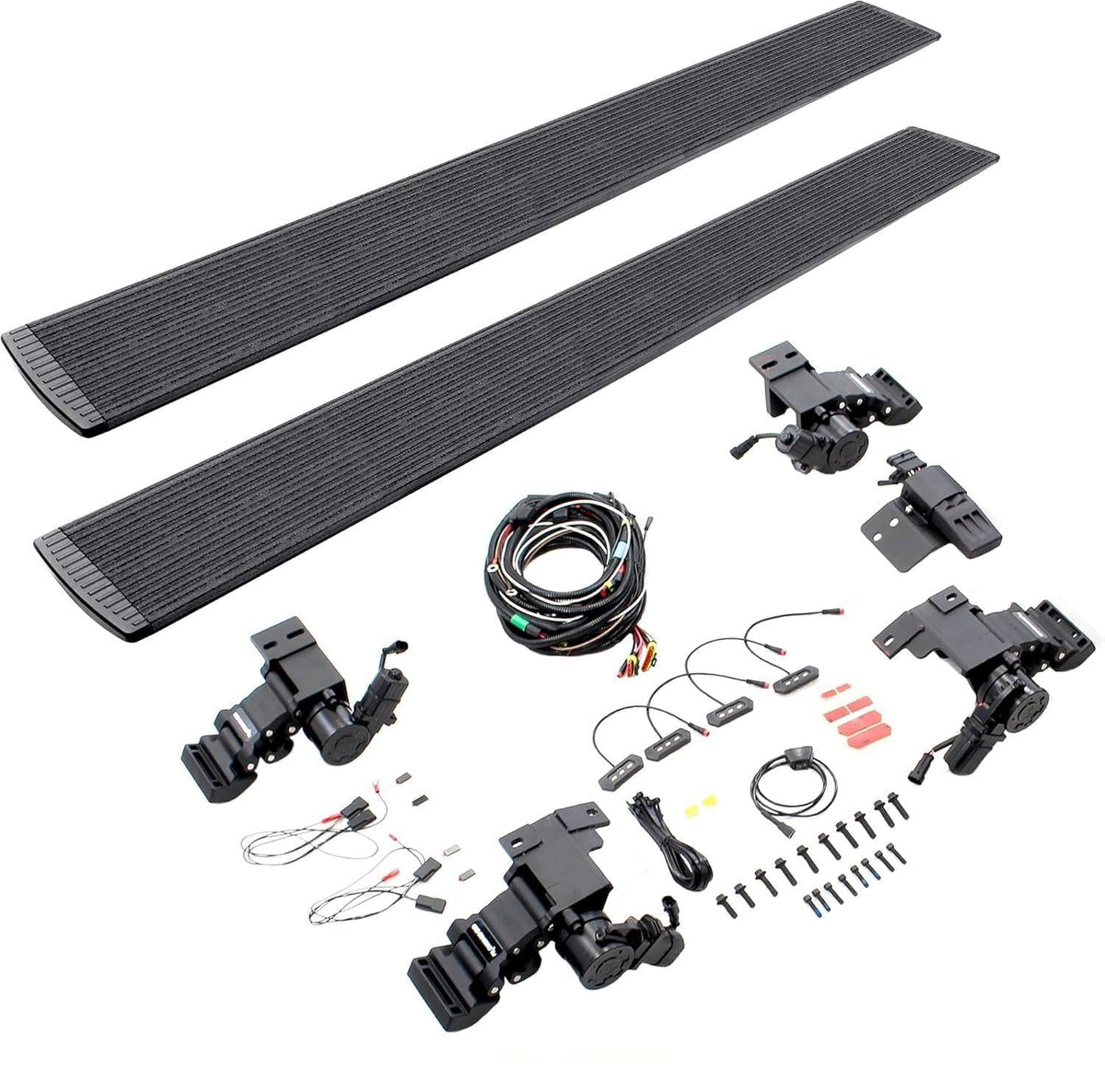 GO RHINO 20442564T RealTruck Volt Power Running Boards for Toyota 4Runner (2014-2024) Excl. Limited, Nightshade & TRD Sport | Aluminum, Protective Bedliner Coating | 20442564T | Electric Powerstep & Retractable Steps