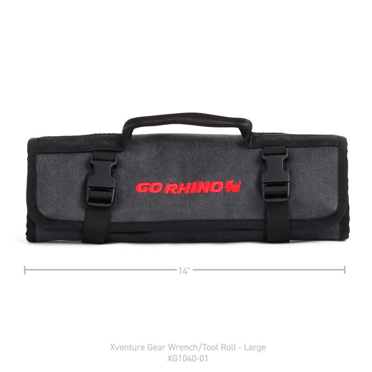 GO RHINO XG1040-01 Go Rhino! Wrench Roll - Large – Open: 26" x 14" (protective flaps folded in) & Closed: 14" x 5 1/2" – XG1040-01