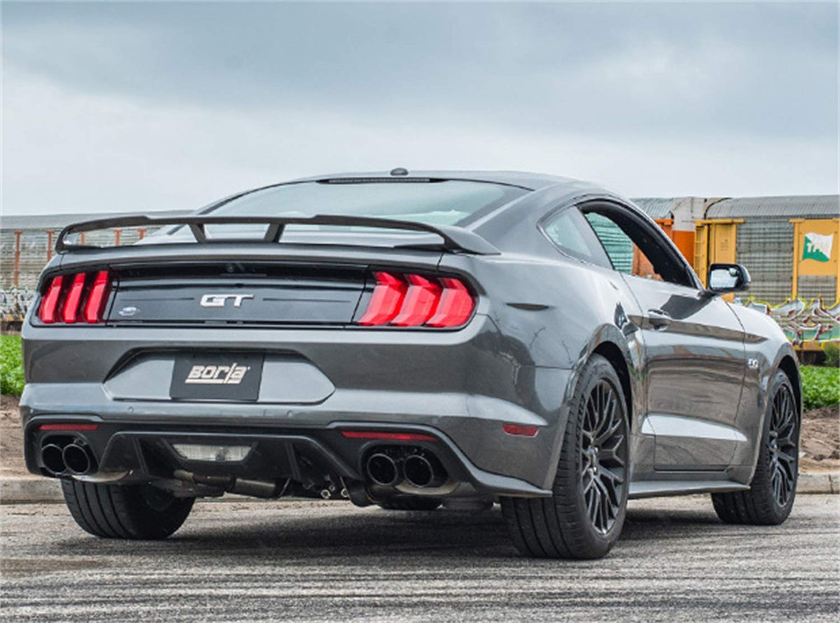 BORLA 140742BC BORLA 140742BC Cat-Back Exhaust System for 2018-2023 Ford Mustang GT (Incl. Bullitt Models) 5.0L V8 Automatic/Manual Trans. With Active Valve Performance Exhaust. NOT Recommended For Convertible.