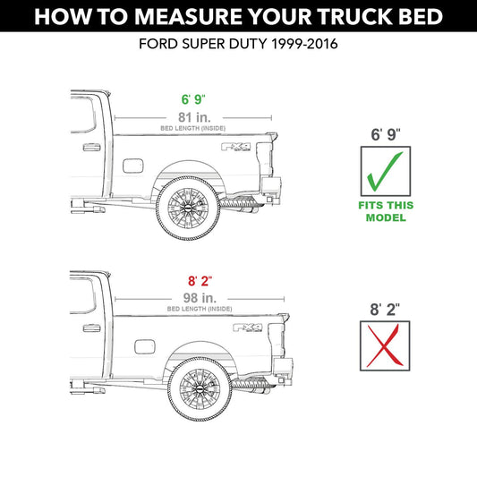 UNDERCOVER FX21012 RealTruck UnderCover Flex Hard Folding Truck Bed Tonneau Cover | FX21012 | Fits 1999 - 2007 Ford F-250/350 Super Duty 6' 9" Bed (81")