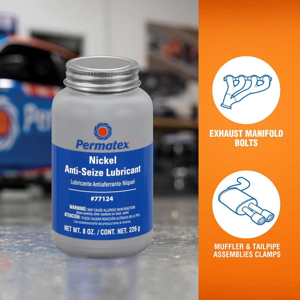 PERMATEX 77124 Permatex 77124 Nickel Anti-Seize Lubricant, 8 oz.