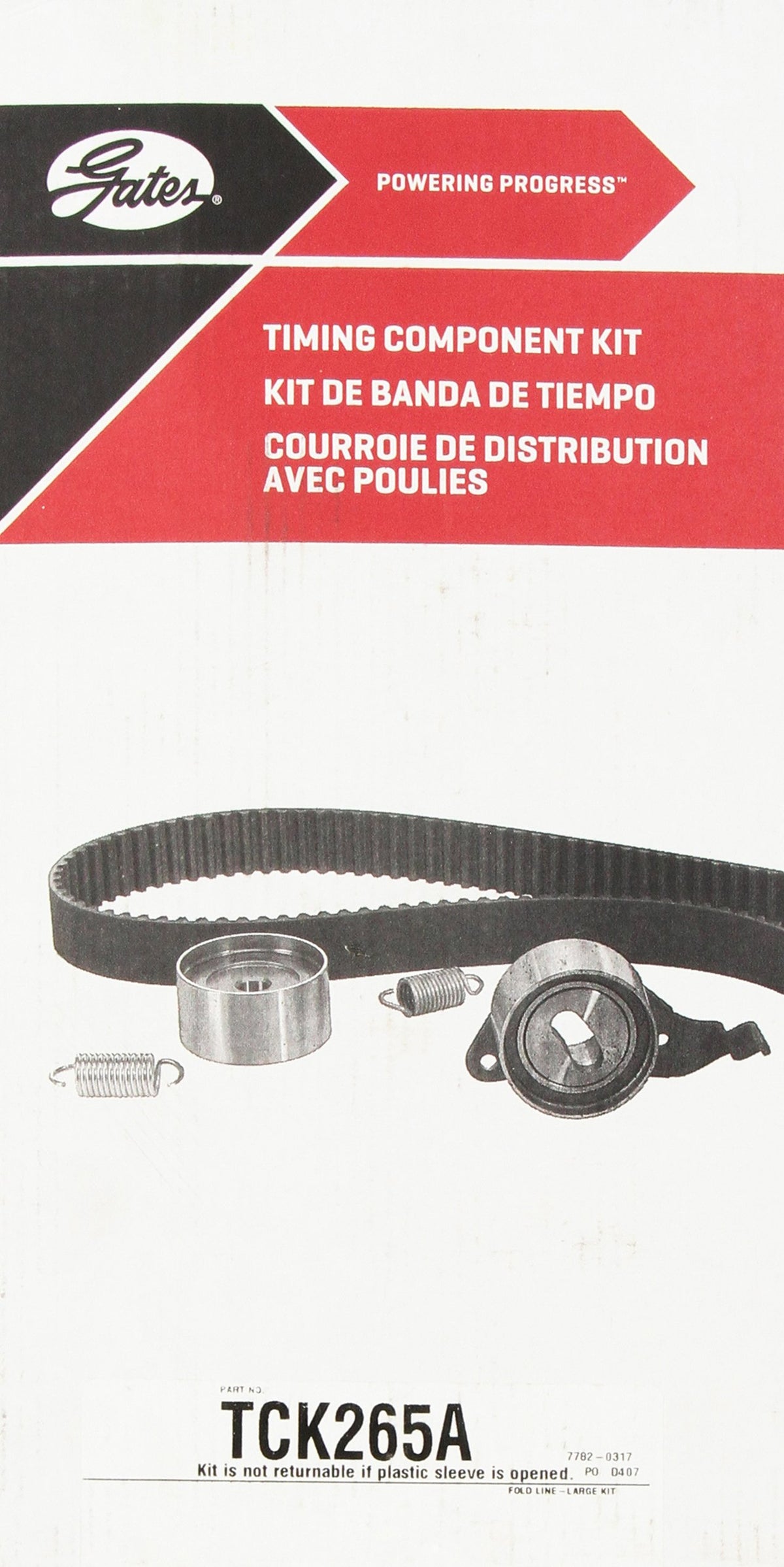 Gates TCK265A PowerGrip Premium Timing Belt Component Kit