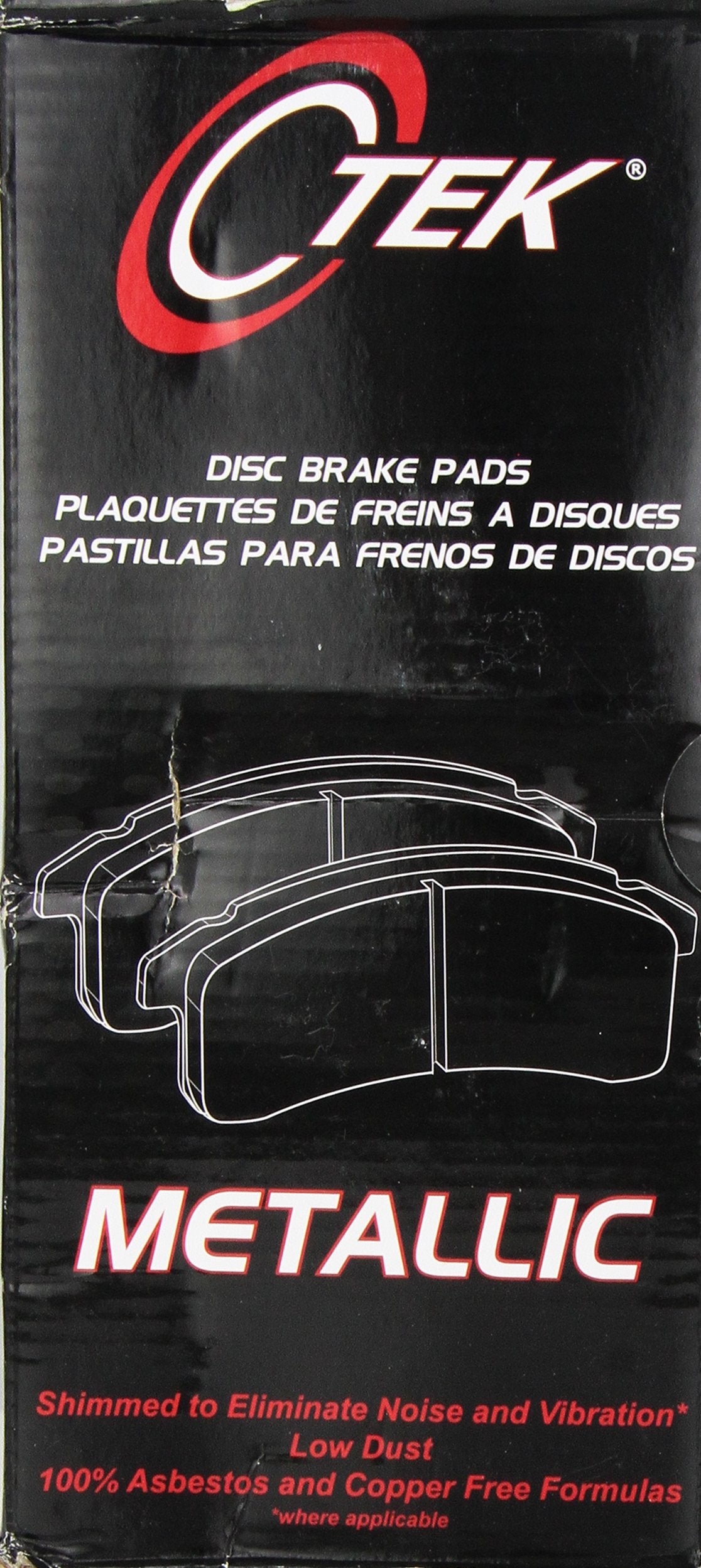 Centric Parts 102.09450 C Tek Semi Metallic Brake Pads with Shims