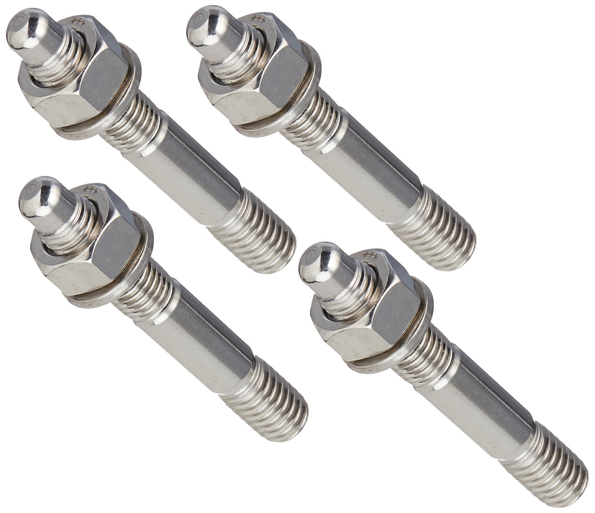 ARP 400-2403 ARP Carburetor Stud, 5/16-18 and 5/16-24 in Thread, 2.225 in Long, Hex Nuts, Stainless, Polished, Set of 4