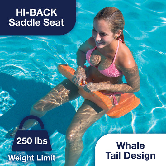 WOW SPORTS 14-2120 Wow Sports Foam Water Saddle Float - Orange - Hands-Free Pool Seat