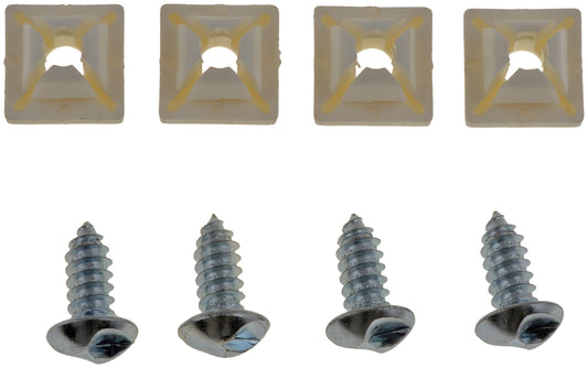 DORMAN 49258 Dorman 49258 License Plate Screw Kit, 4 Pack Universal Fit