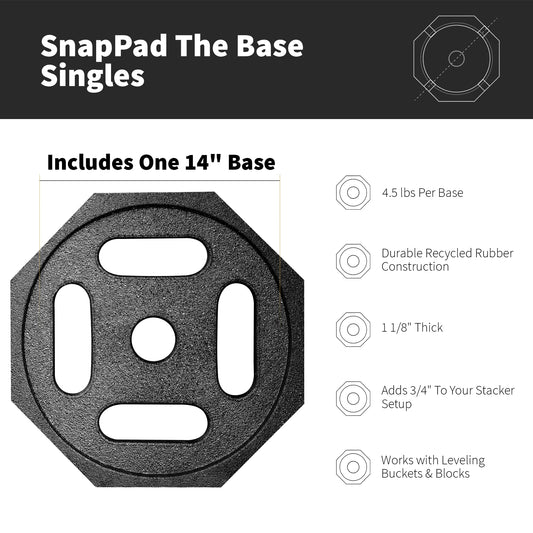 SNAPPAD BASE1 SnapPad The Base Singles – RV Leveling Blocks, Adds 3/4" – 4.5 lbs & 1 1/8" – Must-Have Accessories