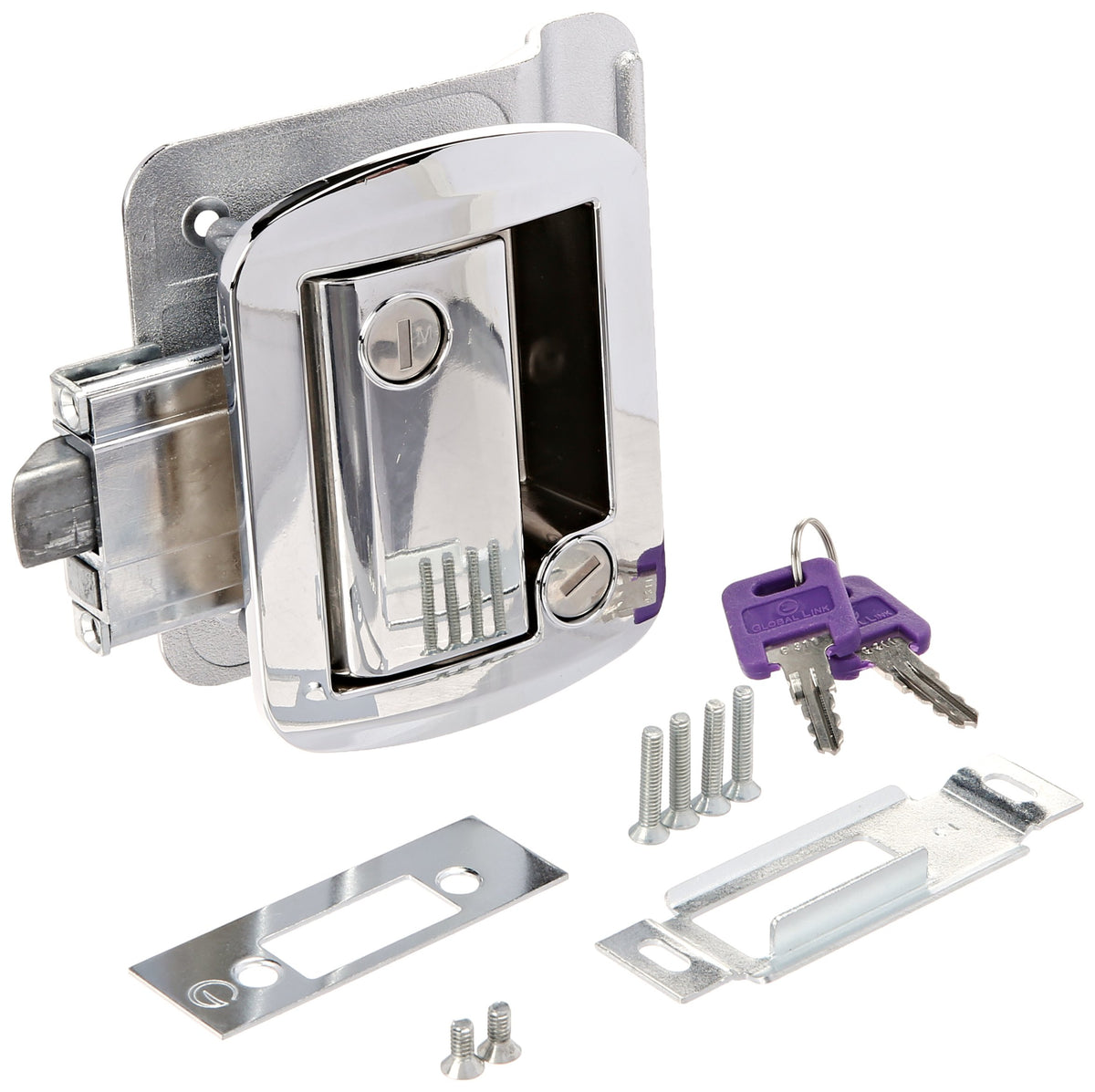 AP PRODUCTS 013-572 AP Products 013-572 Chrome Global Travel Trailer Entrance Lock Set