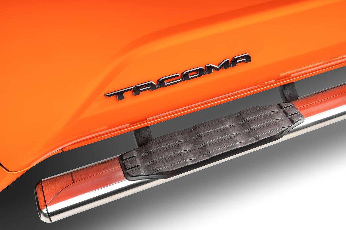 GO RHINO 105443280PS Go Rhino 5" Oval 1000 Series Sidesteps & Brackets – Stainless Steel, Polished Stainless Steel – 105443280PS – Fits 2024 Toyota Tacoma Double Cab