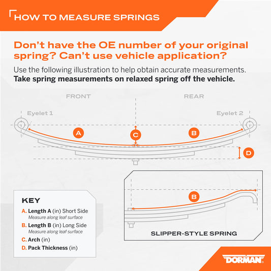 Dorman 43-1555HD Rear Leaf Spring