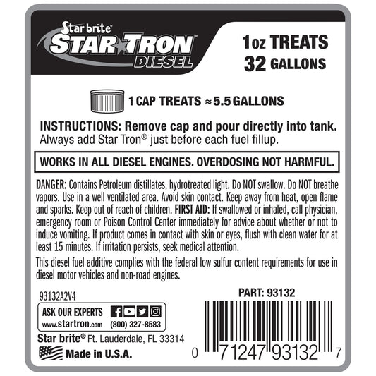STAR BRITE 093132 Star brite Star Tron Enzyme Fuel Treatment - Super Concentrated Diesel Formula - 32 oz