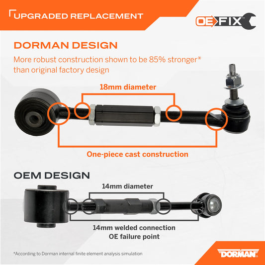 Dorman 527-168 Rear Upper Lateral Arm and Ball Joint Assembly