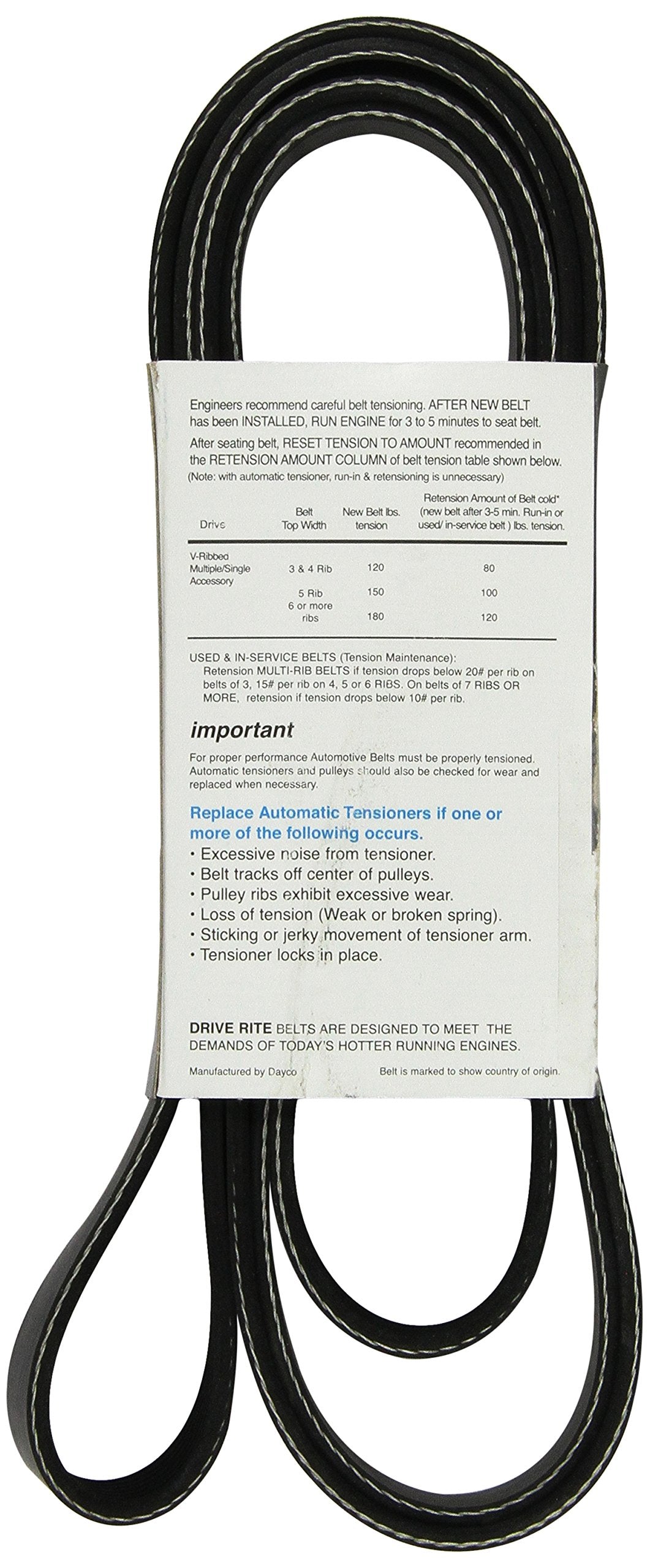 Dayco 5070955DR Drive Rite Serpentine Belt