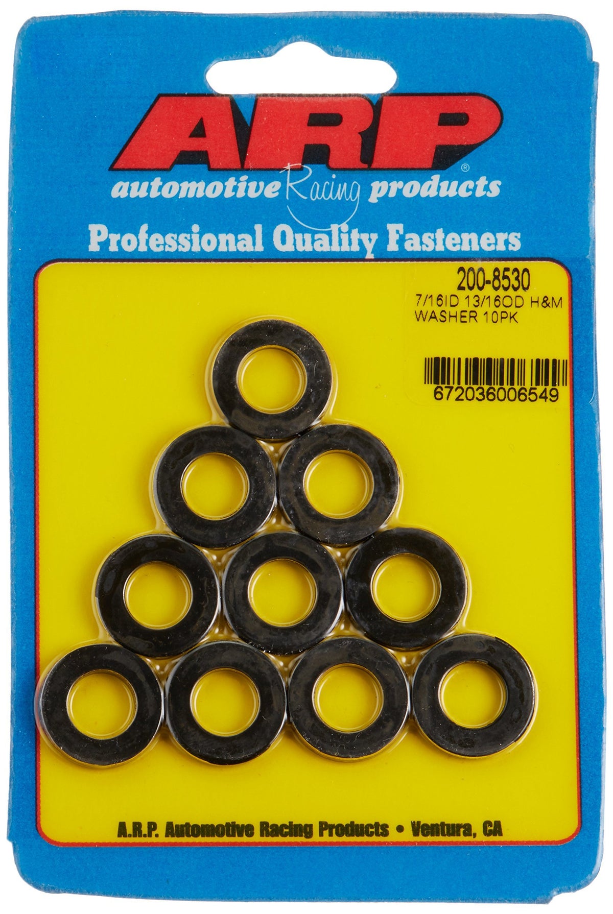 ARP 200-8530 ARP 200-8530 2008530 Premium Black Oxide Chrome Moly Special Purpose Washers - Pack of 10