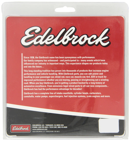 EDELBROCK 2732 Edelbrock 2732 FLANGE CARB PLATE-STD