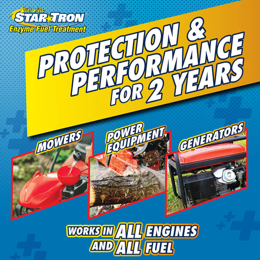 STAR BRITE 14308 STAR BRITE Star Tron Enzyme Fuel Treatment - Small Engine Formula – Gas Additive Rejuvenates & Stabilizes Old Gasoline - Cures & Prevents Ethanol Problems - 8 OZ (14308)