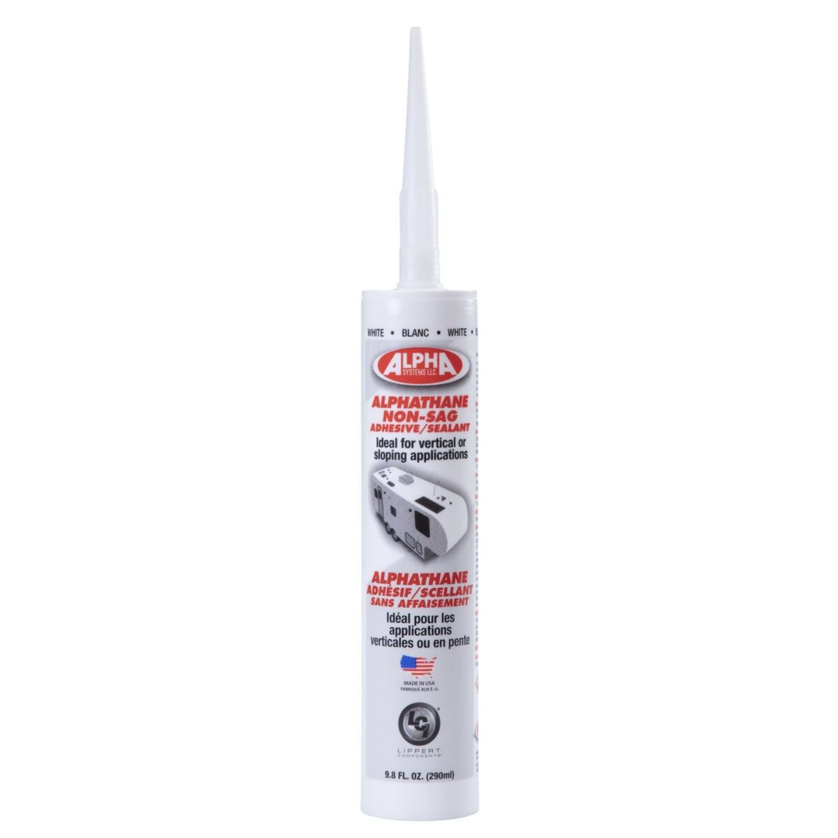 Alpha Systems 862162 Alpha Systems 862162 ALPHATHANE 5160 Non-Sag MS Polymer Sealant - 11 oz. Tube, White